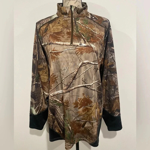 Habit Realtree Camo Jacket 1/4 Zip Pullover Long Sleeve Men’s Size Large - Picture 1 of 9